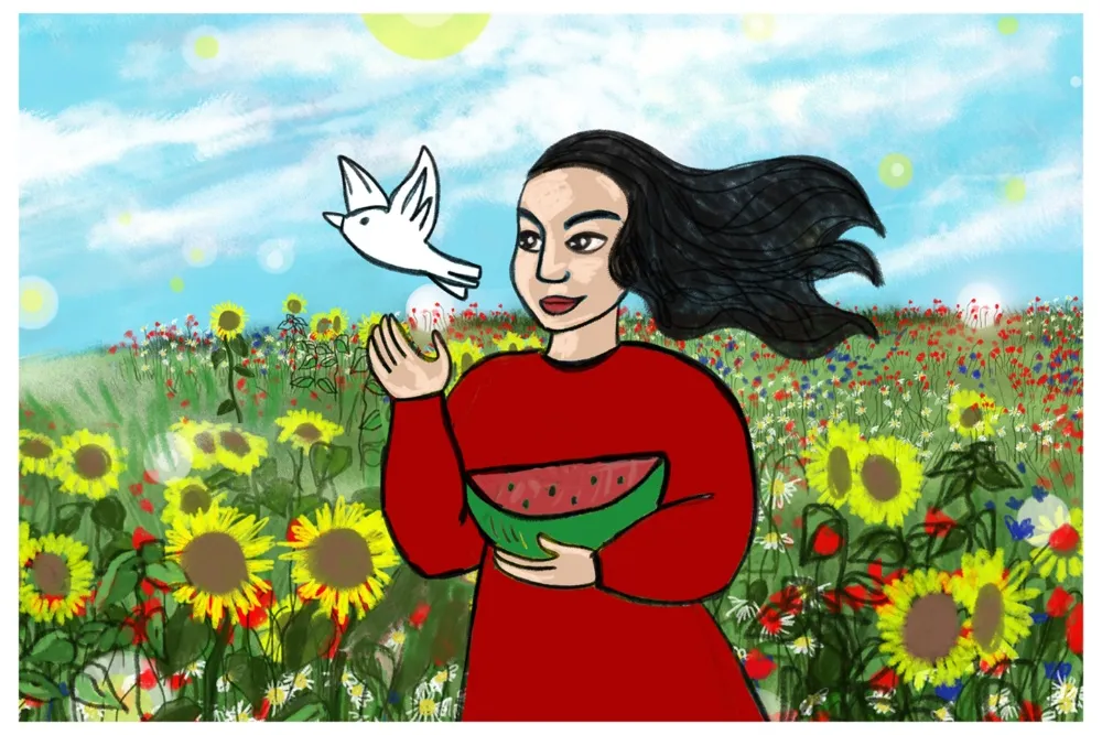 Scena dal film To Gaza with Love: A Global Anijam