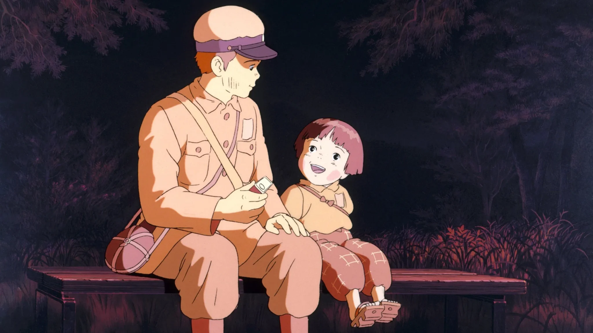 Scena dal film La tomba delle lucciole (grave of the fireflies)